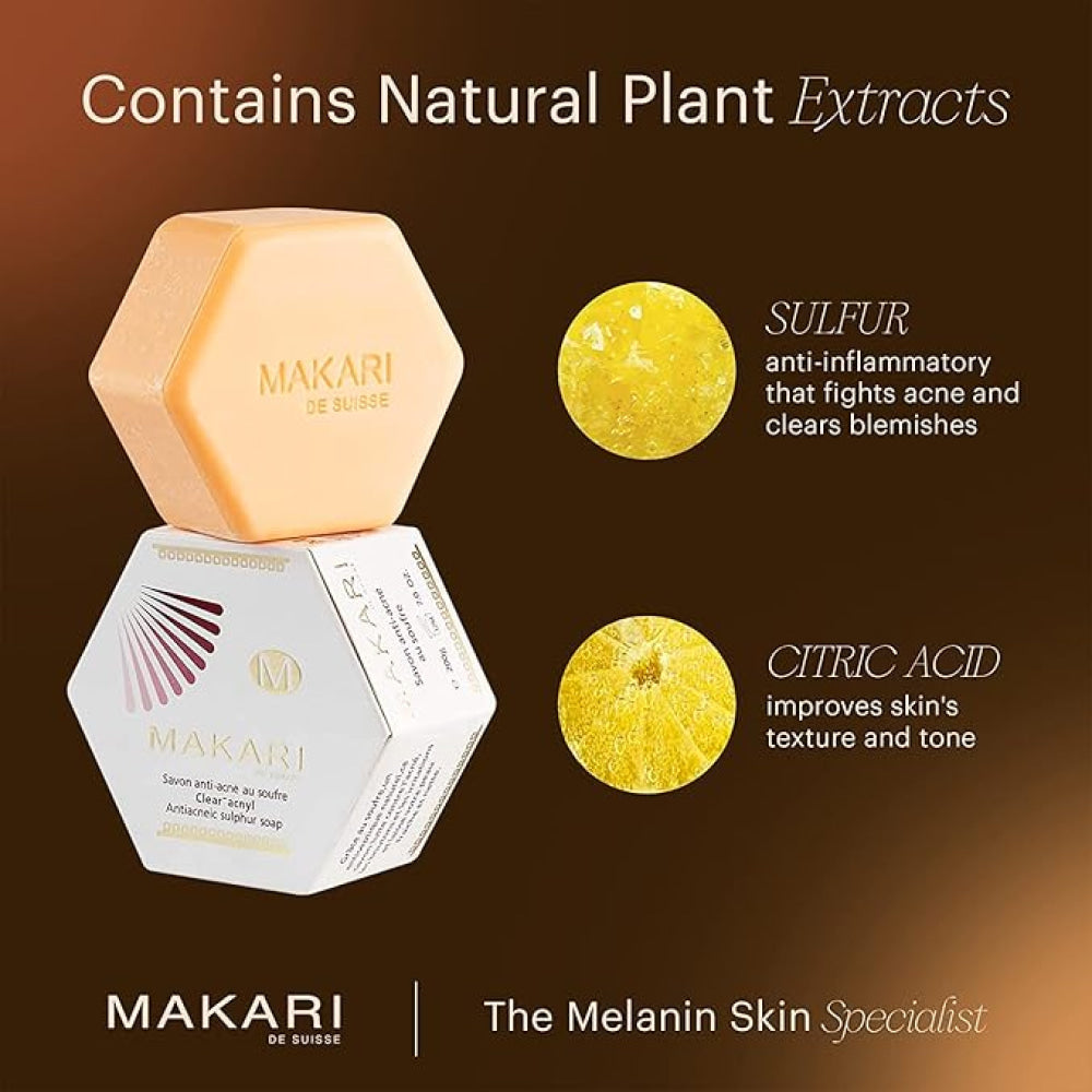 Acne Sulphur Soap detoxifies pores and controls oil