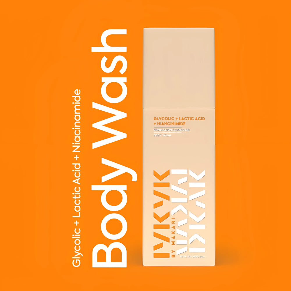 Gently exfoliate with lactic acid niacinamide body wash