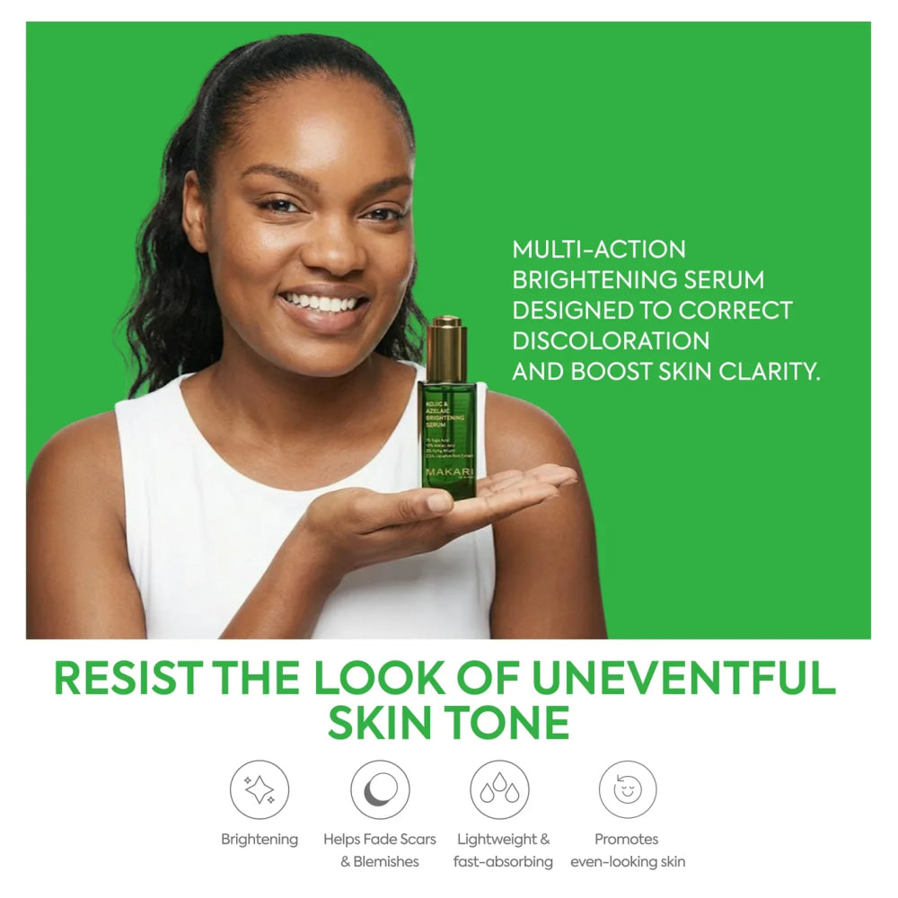 Fade stubborn dark spots with kojic azelaic acid kit